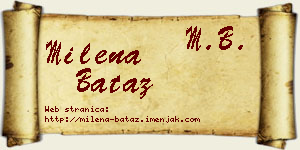 Milena Bataz vizit kartica